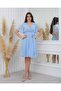Short Sleeve Straight Chiffon Dress - 5