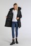 Hooded, Fur Lined, Ribbed Sleeve End Puffer Women's Coat - 3