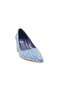 Woman pointed toe thick heeled shoe sax blue 44212534 - 2