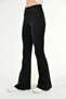 Black Flare Leg Denim Trousers High Waist Flare Jeans Gatherer (lycra) - 6