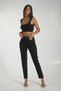 Serenay Black High Waist Lycra Slim Mom Jean Fit Jean Trousers - 4