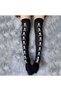 Over the Knee Cotton Gothic Socks Over the Knee Cotton Socks Long Socks - 6
