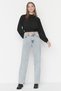 Mellow Comfortable Fit, Wide Cut Wide Leg - Casual High Waisted Lycra Wide Leg Jeans