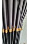 Slub Milano Adde Panel Background Curtain Dark Gray Black Gold Striped Single Wing Closely Pleated 80 X 260 - 5
