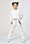 Crew Neck Crop Girl's Sweatshirt - White