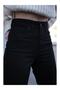 Simurg Boyfriend Lycra Black High Waist Mom Jeans - 2