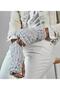Gray Puffy Gloves Trend Design Hand Knitted Winter Fashion Scandinavian Style Accessory Fingerless