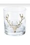 Deer Figured Whiskey Glass Single / Sliver Deer Figured Glass