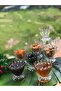 Luxury Glass Magnolia Ice Cream Bowl & Snack Bowl Jam Bowl Set of 6