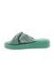 Women's Cross Banded Thick Sole Slippers Green Parachute 11633108 - 3