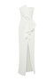 Ecru Lined Woven Wedding/Nikah Long Evening Dress TPRSS23AE00005 - 7