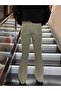 Girl's Velvet Green Flared Trousers - 3