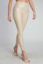 Women's High Waist Leather Beige Tights