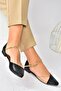 Black/tan Chain Detailed Women's Ballerinas P726054509 - 3