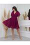 Short Sleeve Straight Chiffon Dress