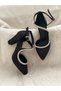 Stone Banded Thick Heel Women's Shoes