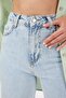 Light Snow Lycra Super High Waist Loose Jeans Palazzo Trousers - 5