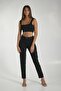 Serenay Black High Waist Lycra Slim Mom Jean Fit Jean Trousers - 3