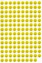 Sticker Embossed A4 Size Sticker Notebook, Planner Sticker (Lim046) - Mini Smiley Face