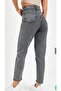 Women's Smoked High Waist Soft Touch Comfortable Cut Mom Jean Jeans - 4