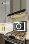 Glass Stove Back Protector |   Good Food - Black Background |   49.5cm X 76cm