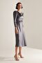 Off-the-shoulder Neckline Flared Skirt Gray Engagement Dress - 2