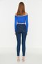 Getafe Dark Blue Colorfast Skinny Jeans Women's High Waist Power Lycra Recovery - 7