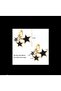 Stainless Steel Shakira Style 3 Star Women Earrings 2.5 cm - 3