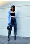 Spanish High Waist Smoked Snow Mom Jeans Lycra Colorfast Smoked Extra Comfortable Mom Jeans - 2