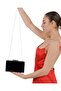Black Color Crinkled Patent Leather Evening Bag Wedding Engagement Evening Bag Handmade - 4