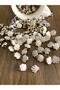Mussel Gold White 11 mm Metalized Foot Button (25 Pcs)