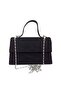 Women's Black Suede Mini Evening Dress Bag - 3