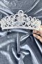 Silver Color Henna Bridal Tiara with Round Pattern – Crown, Crystal Stone, Stylish Model, Bridal Tiara – Crown - 6