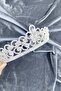 Silver Color Henna Bridal Tiara with Round Pattern – Crown, Crystal Stone, Stylish Model, Bridal Tiara – Crown - 8