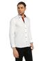 Slim Fit Men's Shirt with Claret Red and White Micro Fabric Cufflinks - 216-3 216KL
