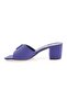 Women's single strap buckled heeled slippers sax scuba 758122715 - 3