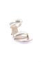 Women's Double Throw Heeled Slippers Gold Scuba 914833210 - 2