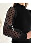 Chiffon Sleeve Dress with Polka Dot Detail - 5
