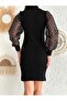 Chiffon Sleeve Dress with Polka Dot Detail - 6
