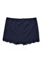 Navy Blue Lace Detailed Cotton Women's Tights Shorts