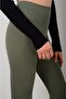    Women's High Waist Ribbed Leggings - 2