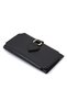 Women's Wallet Soft Leather Buckle Accessory Black Wallet Card Holder Phone Compartment