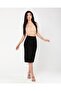 Black Denim Skirt with Tassels - 4