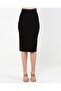 Black Denim Skirt with Tassels - 7