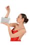 Silver Lame Color Spreading Satin Crystal Stone Evening Bag Evening Bag Engagement Wedding Bag - 3