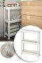 Vesken White 3-Piece Rectangular Shelving Unit with Wheels Bathroom Kitchen Organizer Shelf Modern Storage Shelf - 2