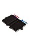 Black Leather Double Aluminum Mechanism Card Holder Unisex - 7