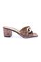 Woman's twist buckle slipper coffee velvet 758132715