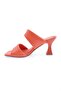 Women's thick strapped goblet heeled slippers orange 61513372 - 3