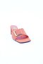 Women's Single Strap Buckle Heeled Slippers Orange Scuba 758122715 - 2